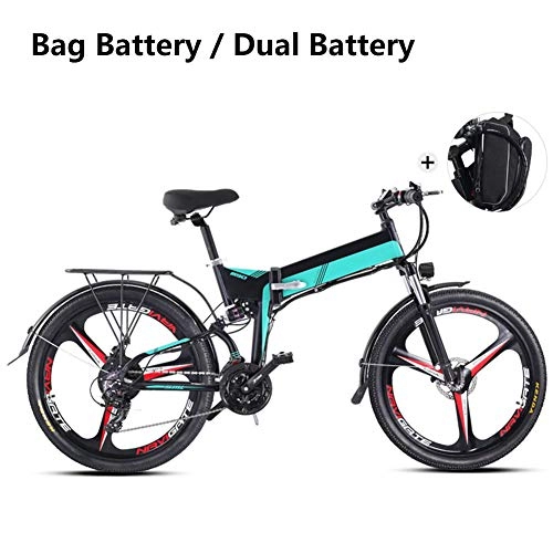 Elektrofahrräder : Ylight 26 Zoll Electric Fat Tire Bike, Mountain E-Bike, 2 PCS 12.8A Lithium Batterie Inbegriffen, DREI Messerrder, Grau