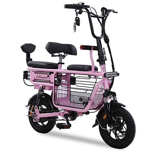 Elektrofahrräder : YOUSR 350W Elektrisches Erwachsenes Fahrrad, E-Fahrrad 48V 15.6Ah Entfernbares Wasserdichtes Lithium Batterie Unterstütztes Elektrisches Fahrrad Mit LED-Armaturenbrett Pink