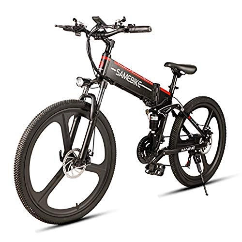 Elektrofahrräder : YOUSR Das Faltbare Elektrische Fahrrad 48V 10AH 350W 25 Km / H 26”Aluminium MTB Fahrrad Mountainbike Flüssigkristallanzeige Maximale Belastung 90 Kg