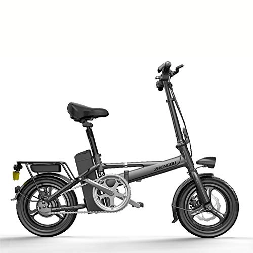 Elektrofahrräder : YPYJ Folding Elektro-Auto-Fahrrad Erwachsene Männer Und Frauen Kleine Roller Minibatterie Auto Mit 48V 26Ah Lithium-Batterie, Grau