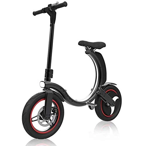 Elektrofahrräder : YYD Dolphin Electric Bike 12 Zoll Klappkrper Fashion & Smart E-Bike Scooter, Klapprahmen, 36V 7.8Ah 350W Heckmotor Elektrofahrrad, Schwarz