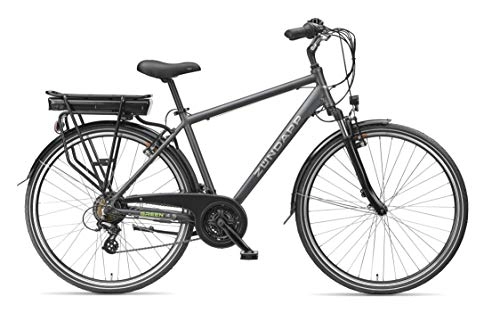 Elektrofahrräder : ZNDAPP E-Bike Herren Elektrofahrrad Alu, mit 21-Gang Shimano Kettenschaltung, Pedelec Citybike leicht, 250W und 10Ah, 36V Lithium-Ionen-Akku, Green 4.5