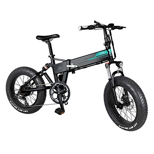 Elektrofahrräder : Zusammenklappbares Elektrofahrrad FIIDO M1 250W Motor 7-Gang 3-Modus LCD-Display 20"Fettreifen EBike Fahrrad für Erwachsene im Freien Pendler Radfahren