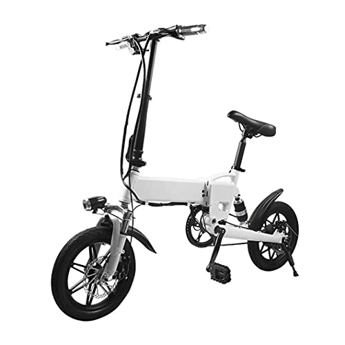 Elektrofahrräder : ZXQZ Klappbares Elektrofahrrad für Erwachsene, Verstellbarer Rahmen Aus Aluminiumlegierung Faltbares E-Bike mit Variabler Geschwindigkeit mit Stoßdämpfung Vorne und Hinten, 25km / h