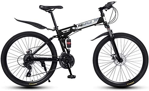 Falträder : Aoyo 26-Zoll-27-Gang Mountainbike for Erwachsene, Leichtes Aluminium Full Suspension Rahmen, Federgabel, Scheibenbremse,