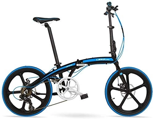 Falträder : Aoyo 7-Gang Faltrad, Erwachsene Unisex 20" Light Weight Falträder, Aluminium Rahmen Leicht bewegliche Faltbare Fahrrad, Weiß, 5 Speichen, Größe: 5 (Color : Blue, Size : 5 Spokes)