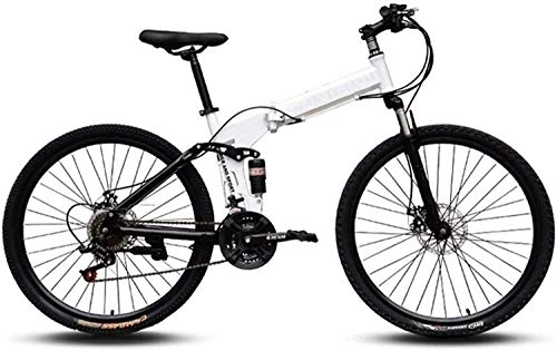 Falträder : AYDQC Mountainbikes, leicht zu transportieren Hoher Kohlenstoffstahl Rahmen 24-Zoll-Variablengeschwindigkeit Doppel-Stoßdämpfung Faltbares Fahrrad 6-6, B, 21-Gang fengong (Color : B, Size : 21 Speed)
