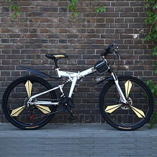 Falträder : Berg Adult Sport-Fahrrad, 24-26-Zoll-Räder 21 Geschwindigkeit Folding Zyklus mit Scheibenbremsen Mehreren Farben, 26 inch