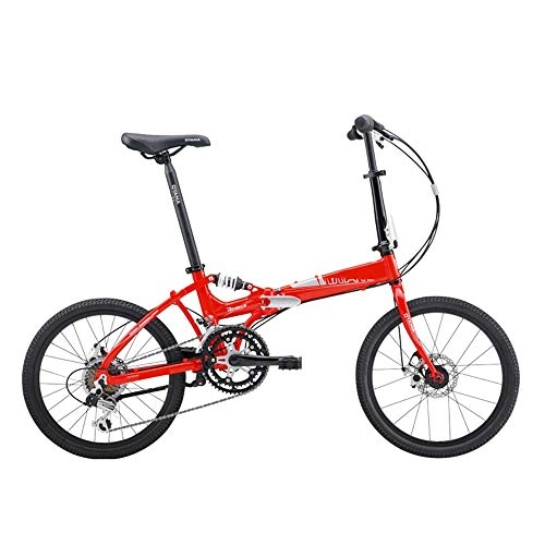 Falträder : CHEZI Folding bikeFaltrad Aluminiumlegierung Doppelscheibenbremse Stoßdämpfer Männer und Frauen Fahrrad 20 Zoll 12 Geschwindigkeit