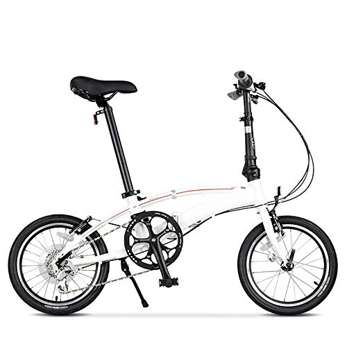 Falträder : CHEZI Folding bikeFaltrad Schalt Aluminiumlegierung Faltrad Männer und Frauen Freizeit Fahrrad 16 Zoll