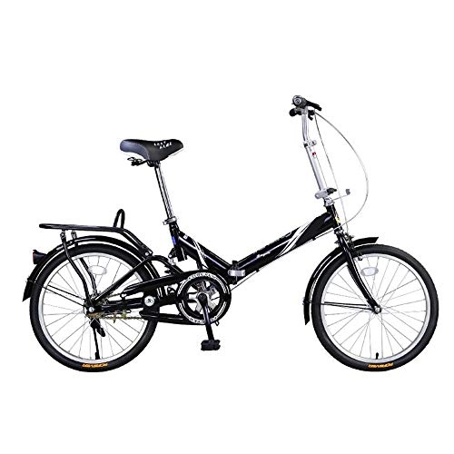 Falträder : CHEZI Folding bikeKlapprad Dämpfergürtel Heckregal Pendler Roller Tragbare Mini Männer und Frauen Fahrrad 20 Zoll