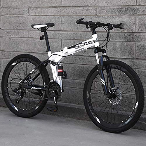 Falträder : CPY-EX Folding Mountain Bike 21 / 24 / 27 Geschwindigkeit Fahrrad Full Suspension MTB Faltbarer Rahmen 26" Speichen Hub, D, 27