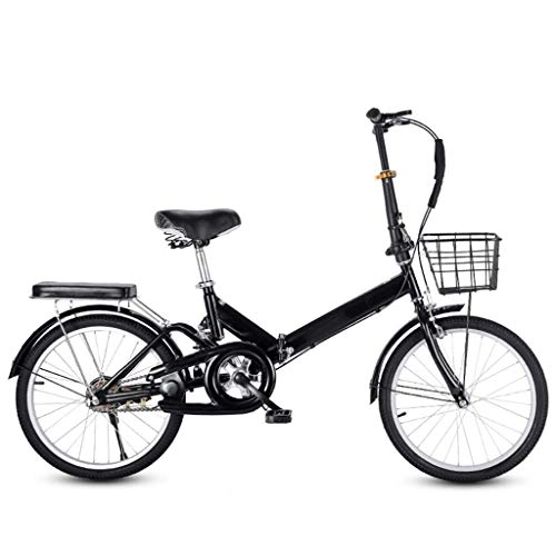 Falträder : DFKDGL Leichtes City-Bike Cruiser-Fahrrad, Damen-Faltfahrrad, Singlespeed, kompaktes faltbares Fahrrad, Verwendung für Arbeitsausflüge etc. (Farbe: Blau) Einrad