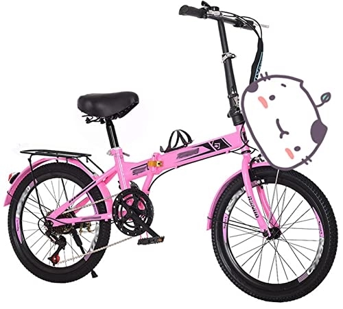 Falträder : Faltrad 20 Zoll 6-Gang Studentenauto Erwachsene Männer und Frauen Ultraleichtes tragbares kleines Fahrrad C, 20 Zoll