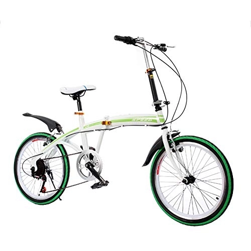 Falträder : GDZFY Mini Kompakte City Bicycle Für Männer Frauen, 20" Faltfahrrad 7 Gang-schaltung, Fahrrad Für Urban Riding Pendeln C 20in