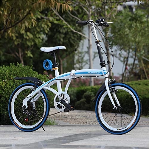Falträder : GDZFY Mini Kompakte City Bicycle Für Männer Frauen, 20" Faltfahrrad 7 Gang-schaltung, Fahrrad Für Urban Riding Pendeln E 20in