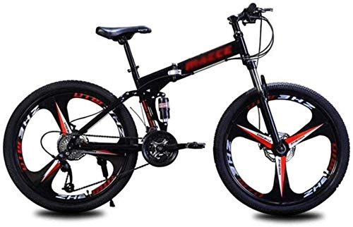 Falträder : Generic Mountainbikes Cityrder Mountainbikes, die 24 Zoll-Rad-Stadt-Rennrad-im Freien Falten, Falten Fahrrad (Farbe: Rot Gre: 27 Geschwindigkeit) -21_Speed_Silver