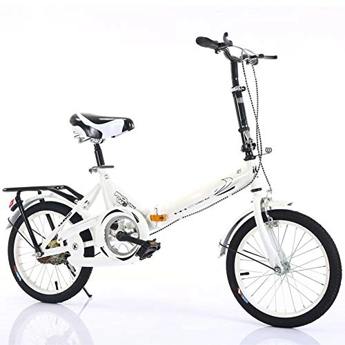 Falträder : JTYX Faltrad für Männer Frauen Arbeiten Leichtes Faltrad mit Carbon-Stahlrahmen Mini Tragbare Rennräder Verstellbar für Studentenkinder, 16 Zoll / 20 Zoll