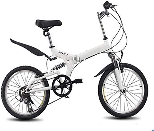 Falträder : L.HPT 20-Zoll-Faltrad 6 Fahrrad mit Variabler Geschwindigkeit Rennrad für Kinder Mountainbike Tragbares leichtes Faltrad für Kinder