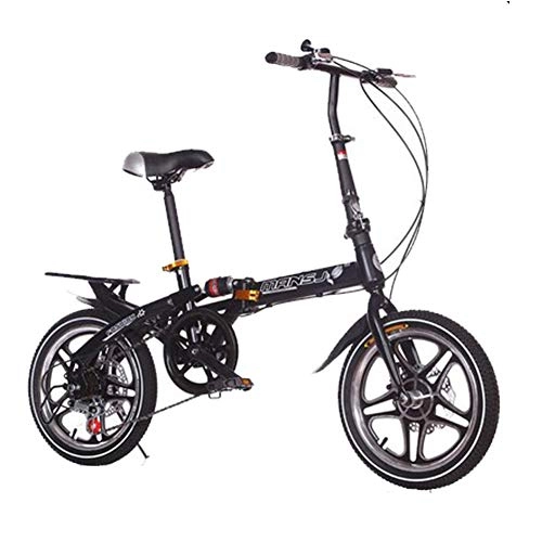Falträder : LETFF Erwachsene Faltrad 20-Zoll-Shift-Stoßdämpfung Jungen Und Mädchen EIN Rad Fahrrad, Black