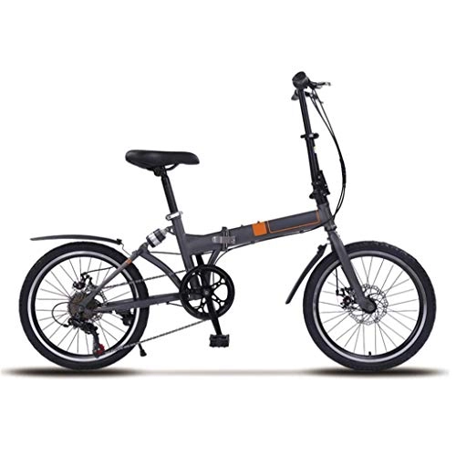 Falträder : LXJ 20-Zoll-Unisex-Faltrad Leichtes Citybike for Männer Und Frauen for Erwachsene Mit Verstellbaren Griffen Und Bequemem Sattel, Scheibenbremse, 7-Gang