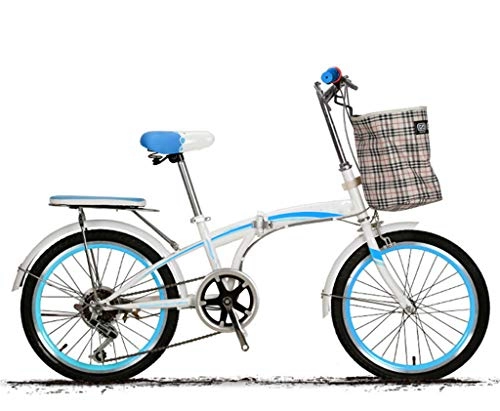 Falträder : LXYStands Falträder 20 Zoll 7-Gang City Mini tragbares Dämpfungsfahrrad Student Faltrad für Männer Frauen Leichtes Pendler-Cruiser-Fahrrad für Erwachsene