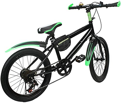 Falträder : Mountainbike Kinder Jungen Fahrrad Kinderfahrrad Fahrrad Bike Doppelscheibenbremse Grün 20 Zoll 6 Gang