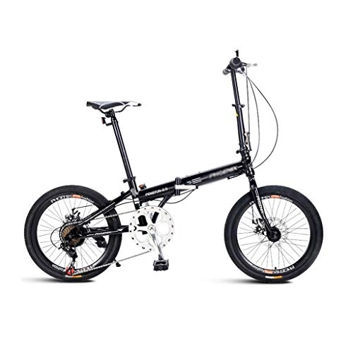 Falträder : Mountainbikes Fahrradklappfahrrad Variabler Geschwindigkeit Stodmpfer tragbare Doppelscheibenbremse EIN Rad 8 Geschwindigkeit (Color : Black, Size : 150 * 60 * 92cm)