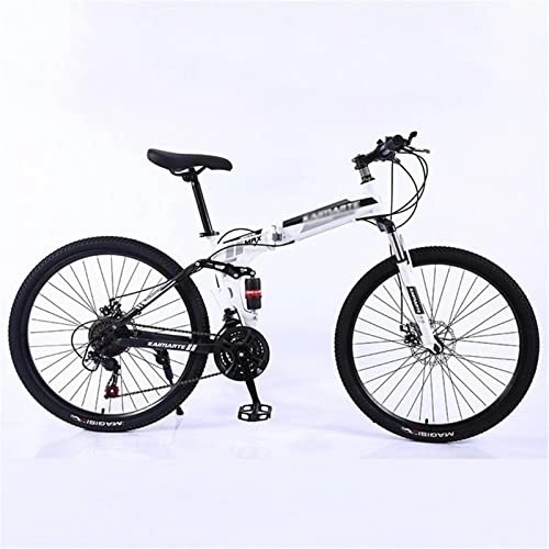 Falträder : QCLU 24 / 26 Zoll Falten Mountainbike Mini Lightweight Folding Fahrrad Erwachsene Studenten Fahrrad Kleine Tragbare Fahrrad, Trekking Fahrrad Männer Fahrrad Mädchen Fahrrad, 21 Geschwindigkeit