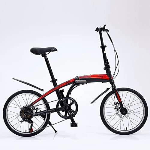 Falträder : Qian Klappbares Fahrrad 20 Zoll Alu Rahmen Shimano stylisch Faltrad Folding Bike Rot