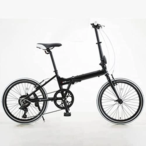 Falträder : Qian klapprad Bike Fahrrad Alu Rahmen Shimano 7Speed Faltrad 20Zoll (Schwarz)