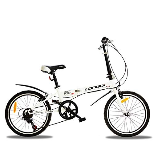 Falträder : SDZXC Erwachsene Falträder, Falträder Variable Geschwindigkeit Student Kleines Rad Geschenk Fahrrad Faltbares Fahrrad-schwarz 20 Zoll