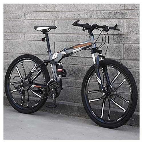 Falträder : STRTG ultraleichte tragbare Faltbares Fahrrad, 24 * 26 Zoll Klapprad MTB, Erwachsene Männer Freizeit Fahrrad, 21 * 24 * 27 Geschwindigkeit leicht und robust Falt-Fahrrad Klappfahrrad