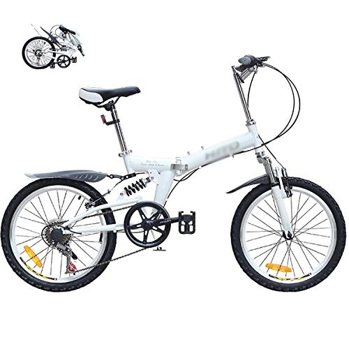 Falträder : STRTG ultraleichte tragbare Klapprad, Klappfahrrad, Unisex Folding Probike, Citybike Falträder, 20 Zoll 6 Geschwindigkeit Verschiebung Freizeit Fahrrad