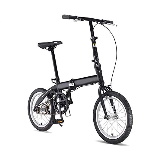 Falträder : SYCHONG 20" Folding Fahrrad Für Erwachsene, 6-Gang Ultra Light Tragbarer Männliche Und Weibliche Erwachsene Kleine Mini Ordinary Gehen, Schwarz