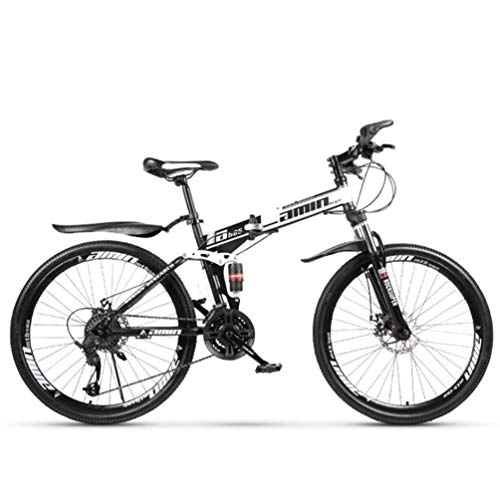 Falträder : Tbagem-Yjr 260inch Rad Folding Mountain Fahrrad, Sport Und Freizeit Einstellplatz Fahrrad for Erwachsene (Color : Black, Size : 21 Speed)