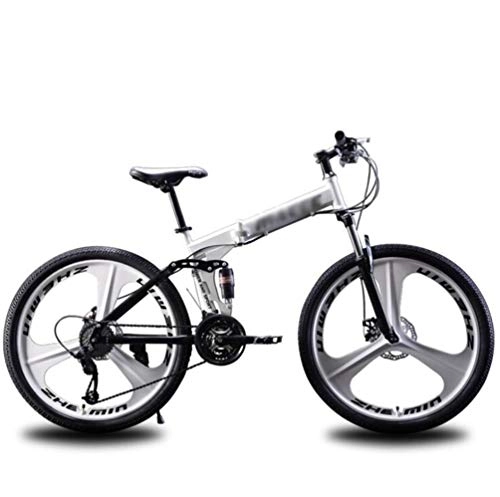 Falträder : Tbagem-Yjr Faltendes Mountainbike, Scheibenbremsen-Fahrrad-Rennrad des 24 Zoll-Speichen-Radsports Im Freien (Color : Silver, Size : 27 Speed)