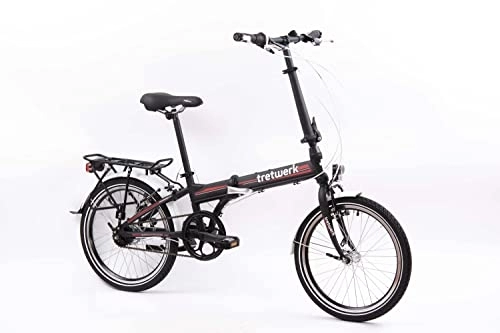 Falträder : Tretwerk - 20 Zoll Klapprad - Foldrider schwarz 30 cm - Faltrad mit 7 Gang - Shimano Nexus Nabenschaltung - leichtes Folding Bike - praktisches Fahrrad für die Stadt
