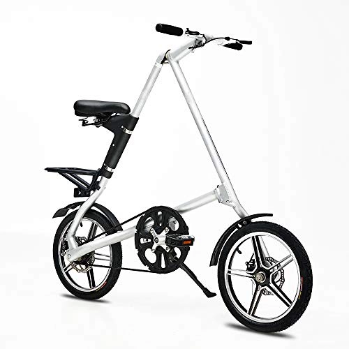 Falträder : VANYA 16 Zoll Adult Folding Fahrrad leichte Aluminiumlegierung Falten Scooter Commuter Zyklus Doppelscheibenbremsen City Bike