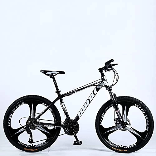 Falträder : VANYA Mountainbike 30-Gang Doppelscheibenbremse 26 Zoll Fahrrad mit Variabler Geschwindigkeit Unisex Einrad-Geländefahrrad, Schwarz