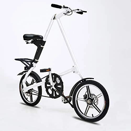 Falträder : VANYA Tragbare Falten Pendler Fahrrad 16 Zoll-Aluminiumlegierung Falten Zyklus Doppelscheibenbremsen Erwachsener City Bike