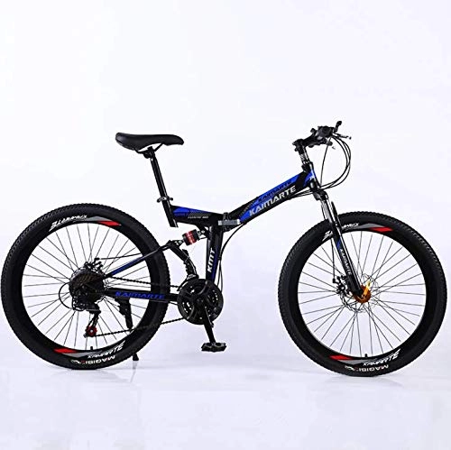 Falträder : W&HH Faltbare Mountainbike MTB Fahrrad 24 / 26 Zoll 21 / 24 / 27 Geschwindigkeit Stahlrahmen Doppelscheibenbremse Faltrad, B, 24 inch 21 Speed