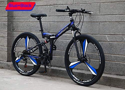 Falträder : W&HH Faltbare Mountainbike MTB Fahrrad 24 / 26 Zoll 21 / 24 / 27 Geschwindigkeit Stahlrahmen Doppelscheibenbremse Faltrad, D, 26 inch 21 Speed