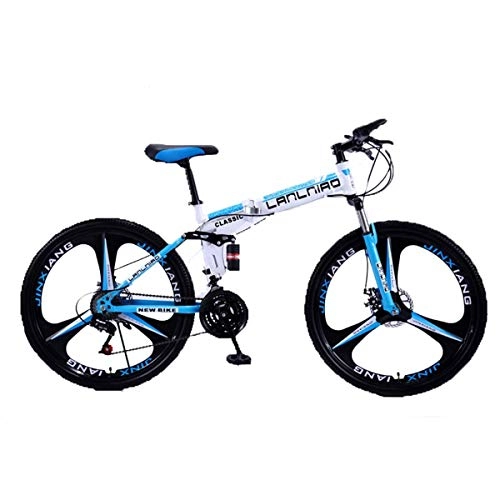 Falträder : WJSW Faltbares Mountainbike 26"Kid Bicycles Dual Suspension Bike, Mountainbike mit 27 Gängen