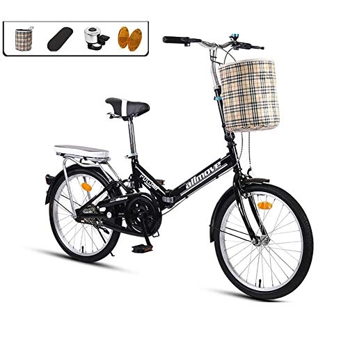 Falträder : WRJY Faltbares Fahrrad, Ultraleichtes tragbares Fahrrad Kleines Rad Single Speed ​​20 / 16 Zoll, Sport Road Faltbares Fahrrad Fahrrad für Erwachsene
