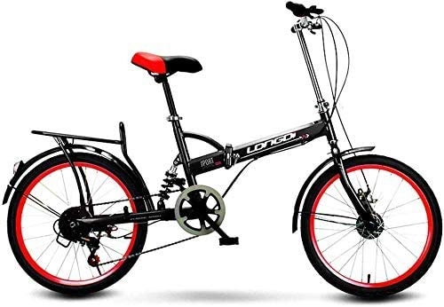 Falträder : WXPE 20-Zoll-Faltrad, verstellbare City-Bike-Fahrräder, leichtes Alu-Falt-City-Bike-Fahrrad, tragbares Fahrrad für Erwachsene für Männer und Frauen