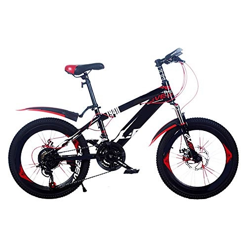 Falträder : XIXIA X Kinder Mountainbike High Carbon Steel Frame Stoßdämpfer Doppelscheibenbremsen 20 Zoll 21 Geschwindigkeit