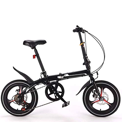 Falträder : YANGSANJIN 6-Gang City Bike Fahrrad ，Faltrad Doppelscheibenbremse, Kotflügel, Scheibenbremse und Komfortables Sattelkreuzer-Bike Damenrad