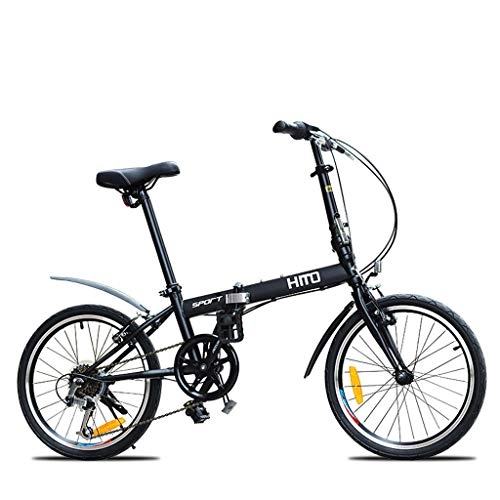Falträder : YHNMK Faltrad Unisex 6 Gang, 20", kleines Tragbares Leichtes Fahrrad, Rahmen Aus Kohlenstoffstahl, Cityräder für Damen Herren