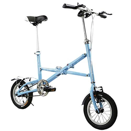Falträder : YOUSR Klapprad-Faltauto 12 Zoll V Bremsgeschwindigkeit Fahrrad Männliche Und Weibliche Kinder Fahrrad Student Fahrrad Blue